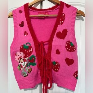 Strawberry Shortcake Heart Knit Vest